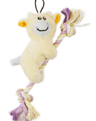 Pet Life ® 'Broom-Lick' Plush and Jute Rope Squeaking Newborn Cat and Dog Toy