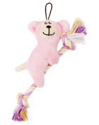 Pet Life ® 'Broom-Lick' Plush and Jute Rope Squeaking Newborn Cat and Dog Toy