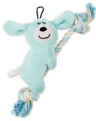 Pet Life ® 'Broom-Lick' Plush and Jute Rope Squeaking Newborn Cat and Dog Toy