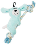 Pet Life ® 'Broom-Lick' Plush and Jute Rope Squeaking Newborn Cat and Dog Toy