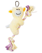 Pet Life ® 'Broom-Lick' Plush and Jute Rope Squeaking Newborn Cat and Dog Toy