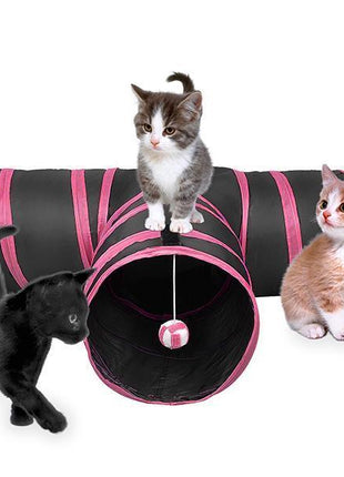 Pet Life ® 'Kitting-Go-Seek' Collapsible Folding Travel 3-way Kitty Cat Tunnel