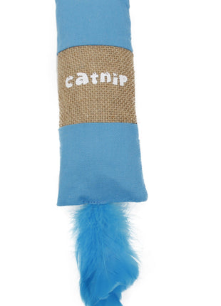 Pet Life ® 'Duffle Feathered' Squeak and Crinkle Teaser Plush Cat Toy