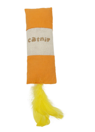 Pet Life ® 'Duffle Feathered' Squeak and Crinkle Teaser Plush Cat Toy