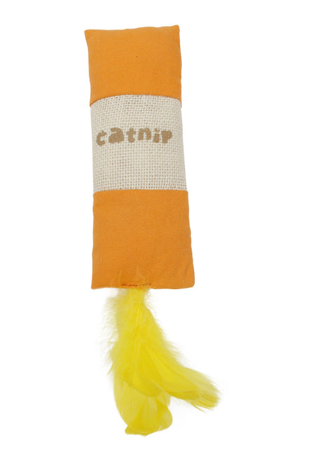 Pet Life ® 'Duffle Feathered' Squeak and Crinkle Teaser Plush Cat Toy