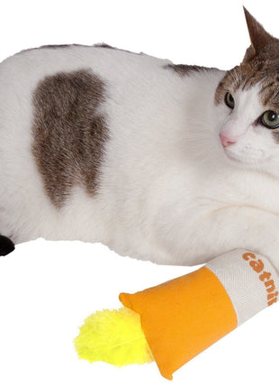 Pet Life ® 'Duffle Feathered' Squeak and Crinkle Teaser Plush Cat Toy