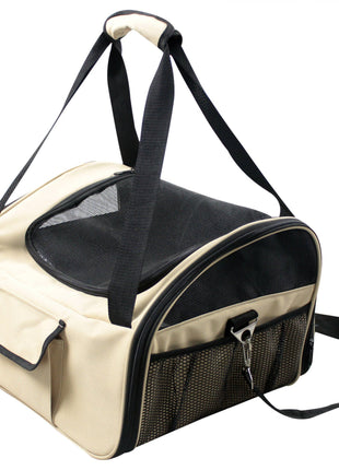 Pet Life ® 'Ultra-Lock' Collapsible Safety Travel Wire Folding Pet Dog Carseat Car Seat Carrier crate