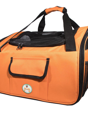 Pet Life ® 'Ultra-Lock' Collapsible Safety Travel Wire Folding Pet Dog Carseat Car Seat Carrier crate