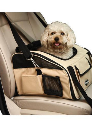 Pet Life ® 'Ultra-Lock' Collapsible Safety Travel Wire Folding Pet Dog Carseat Car Seat Carrier crate