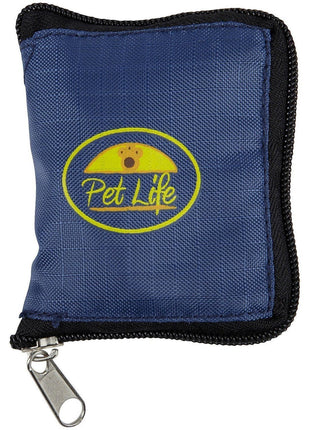 Pet Life ® Wallet Folding Waterproof Zippered Folding Pet Travel Cat and Dog Bowl