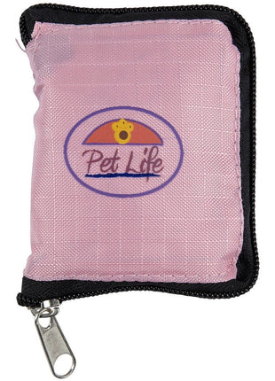 Pet Life ® Wallet Folding Waterproof Zippered Folding Pet Travel Cat and Dog Bowl