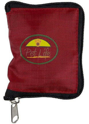Pet Life ® Wallet Folding Waterproof Zippered Folding Pet Travel Cat and Dog Bowl