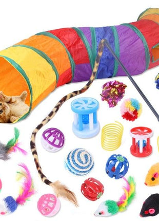 Cat Toy Set -Mouse, Balls, Interactive Toy Assortments, Tunnel & more