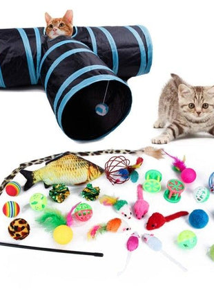 Cat Toy Set -Mouse, Balls, Interactive Toy Assortments, Tunnel & more