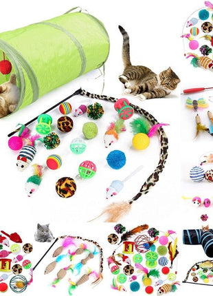 Cat Toy Set -Mouse, Balls, Interactive Toy Assortments, Tunnel & more