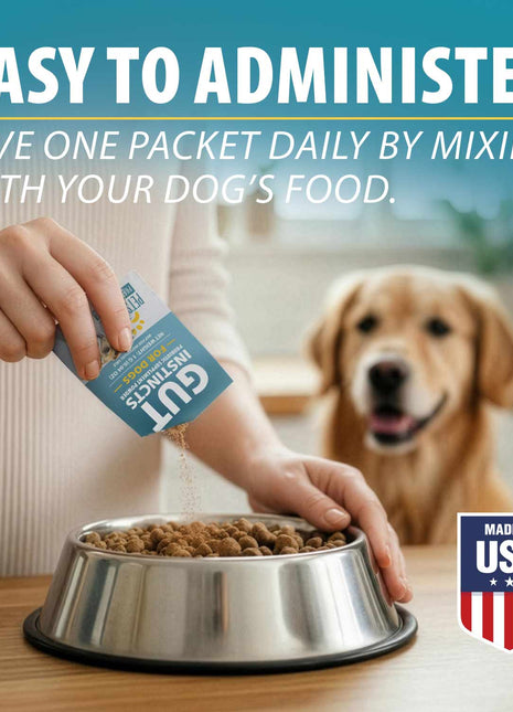Pet's Choice Gut Instincts Probiotic Powder Packets for Dogs – Daily Digestive & Immune Support, 30 Count