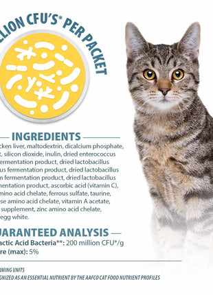 Pet’s Choice Gut Instincts Probiotic Supplement for Cats, Digestive & Immune Support, 30 Powder Packets, Made in USA