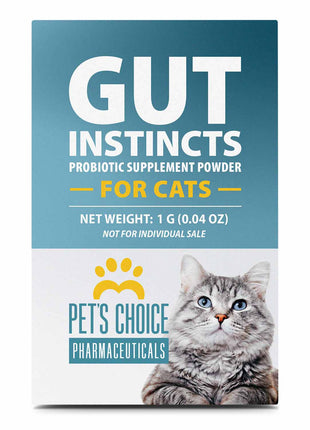 Pet’s Choice Gut Instincts Probiotic Supplement for Cats, Digestive & Immune Support, 30 Powder Packets, Made in USA