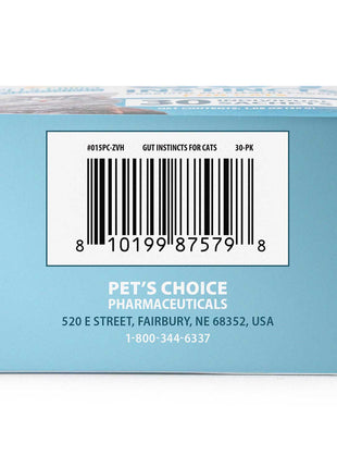 Pet’s Choice Gut Instincts Probiotic Supplement for Cats, Digestive & Immune Support, 30 Powder Packets, Made in USA