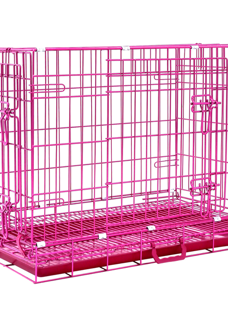 24-42" Collapsible Pink Dog Crate RED24-42 - Pup List