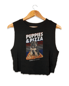 Puppies & Pizza Crop Top | Custom Dog Lover Shirt | Gift for Dog Moms