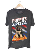 Puppies & Pizza | Gift for Dog Owner | Soft Cotton Uni-Sex Tee