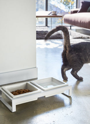 Pet Food Bowl - Steel + Ceramic