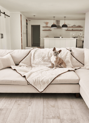 PupProtector™ Short Fur Waterproof Throw Blanket - Polar White