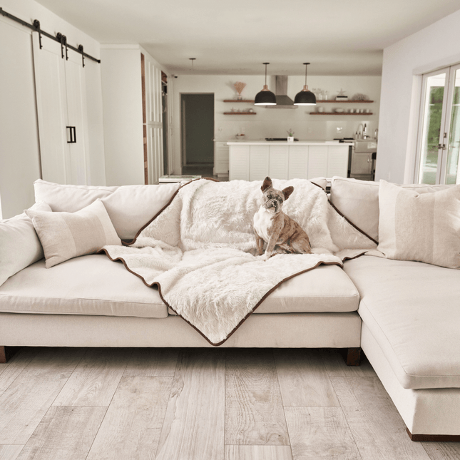PupProtector™ Summer Short Fur Waterproof Throw Blanket - Polar White