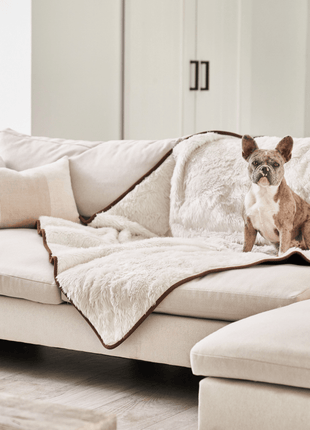 PupProtector™ Short Fur Waterproof Throw Blanket - Polar White