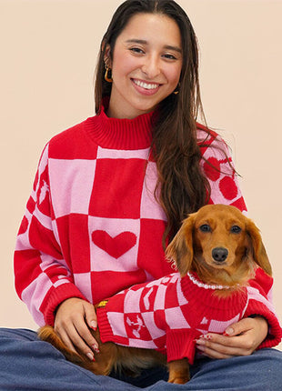 Oversized Human Knitted Love Sweater