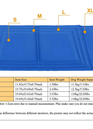 Pressure Activated Pet Gel Self Cooling Mat Pad