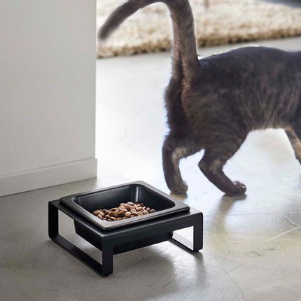Single Pet Food Bowl - Steel + Ceramic