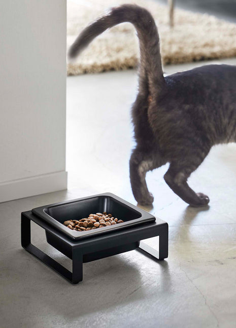 Single Pet Food Bowl - Steel + Ceramic