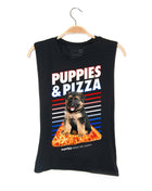 Puppies & Pizza | Gift for Dog Lovers | Uni-Sex Muscle Tank