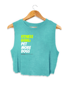 Fitness Goals: Pet More Dogs Crop Top | Gift for Dog Moms | Made in USA | 5 Colors