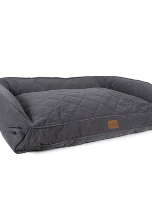 Quilted Microfiber Bolster Dog Bed