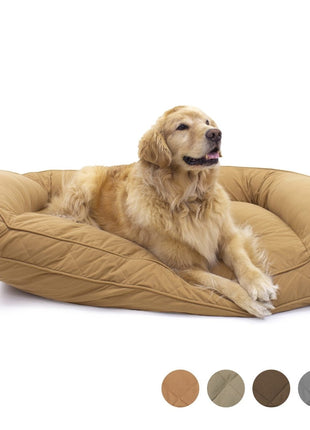 Quilted Microfiber Bolster Dog Bed