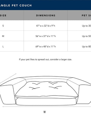 Rectangle Orthopedic Pet Couch