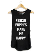 Rescue Puppies Make Me Happy Tank | Gift for Dog Moms