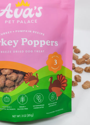 Freeze Dried Dog Treats - Turkey Poppers