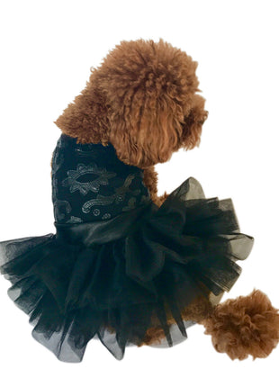 Rocker Appliqué Mesh Fufu Tutu, Black