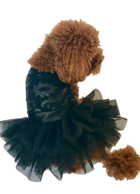 Rocker Appliqué Mesh Fufu Tutu, Black