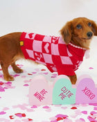 Roll Neck Dog Knitted Love Sweater