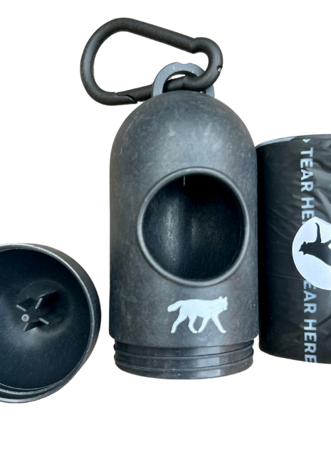 bamboo poop bag dispenser + compostable roll