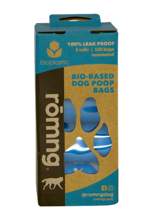 bio-based dog poop bags + bamboo dispenser