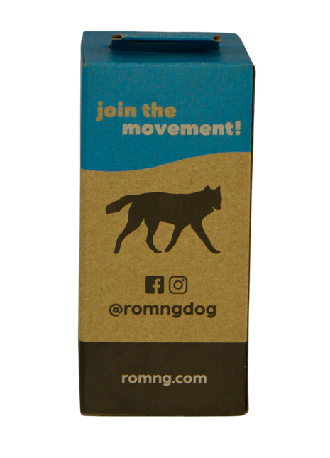 bio-based dog poop bags + bamboo dispenser