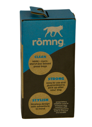 bio-based dog poop bags + bamboo dispenser