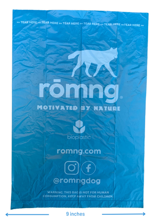 bio-based dog poop bags + bamboo dispenser