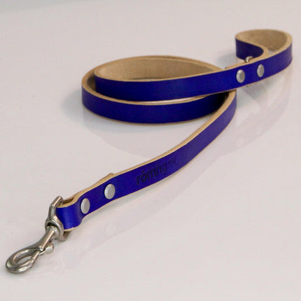 48" Genuine Leather Dog Leashes - Made in USA